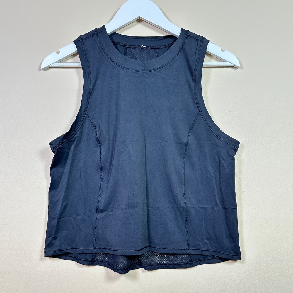 Lululemon Workout Tank Top Sleeveless Athletic Cropped Gray Size 6